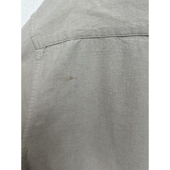 Coof Andy Cuban Guayabera Shirt Mens XL Button Up Embroidered Tan Long Sleeve - Picture 9 of 15